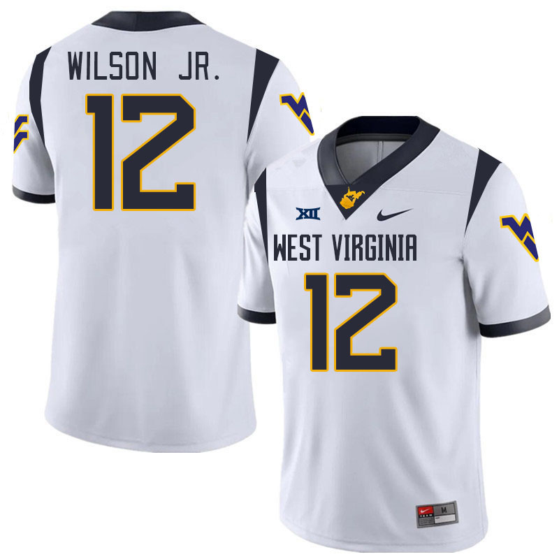 Men #12 Anthony Wilson Jr. West Virginia Mountaineers College 2024 New Uniforms Football Jerseys Sti